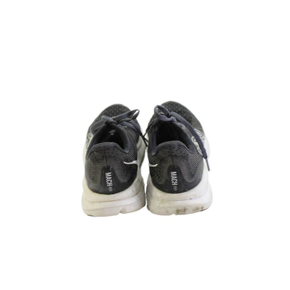 HOKA Womens Lace Up Knit Logo Mach 6 Running Sneakers Black White Size 7 - Picture 3 of 4
